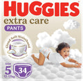 Huggies Extra Care Baby Culottes, Size 5 (12-17 kg), Super Mega Pack, 136 Diaper Pants