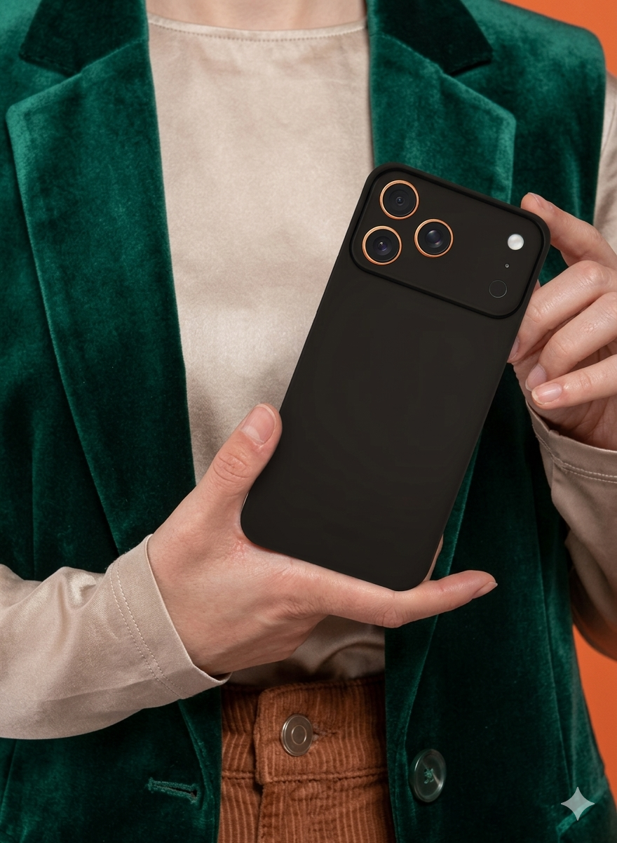 Air Skin Slim Case for iPhone 17 Pro Max, Lightweight Matte Finish, Black